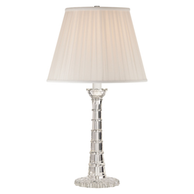 Lana Table Lamp in Crystal with Pleated Silk Shade